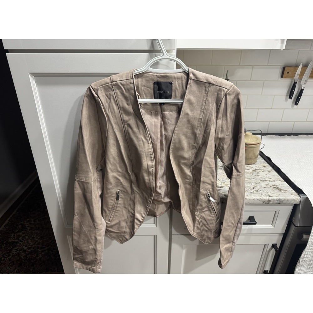Dynamite Faux Leather Jacket Medium